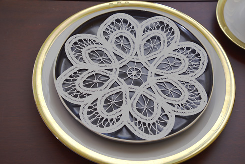 Belgium 108 All Lace Doilies 8" Round. All Battenburg Doily - Click Image to Close